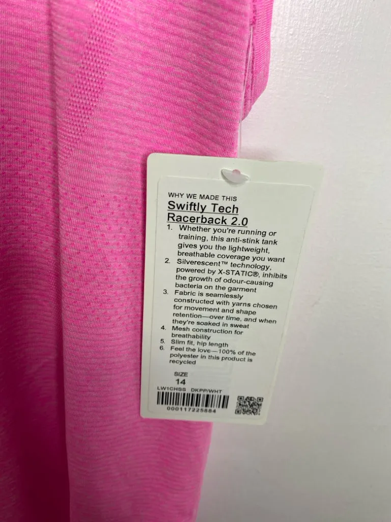 Womens Size 14 Misses Pink lululemon Athletic Top