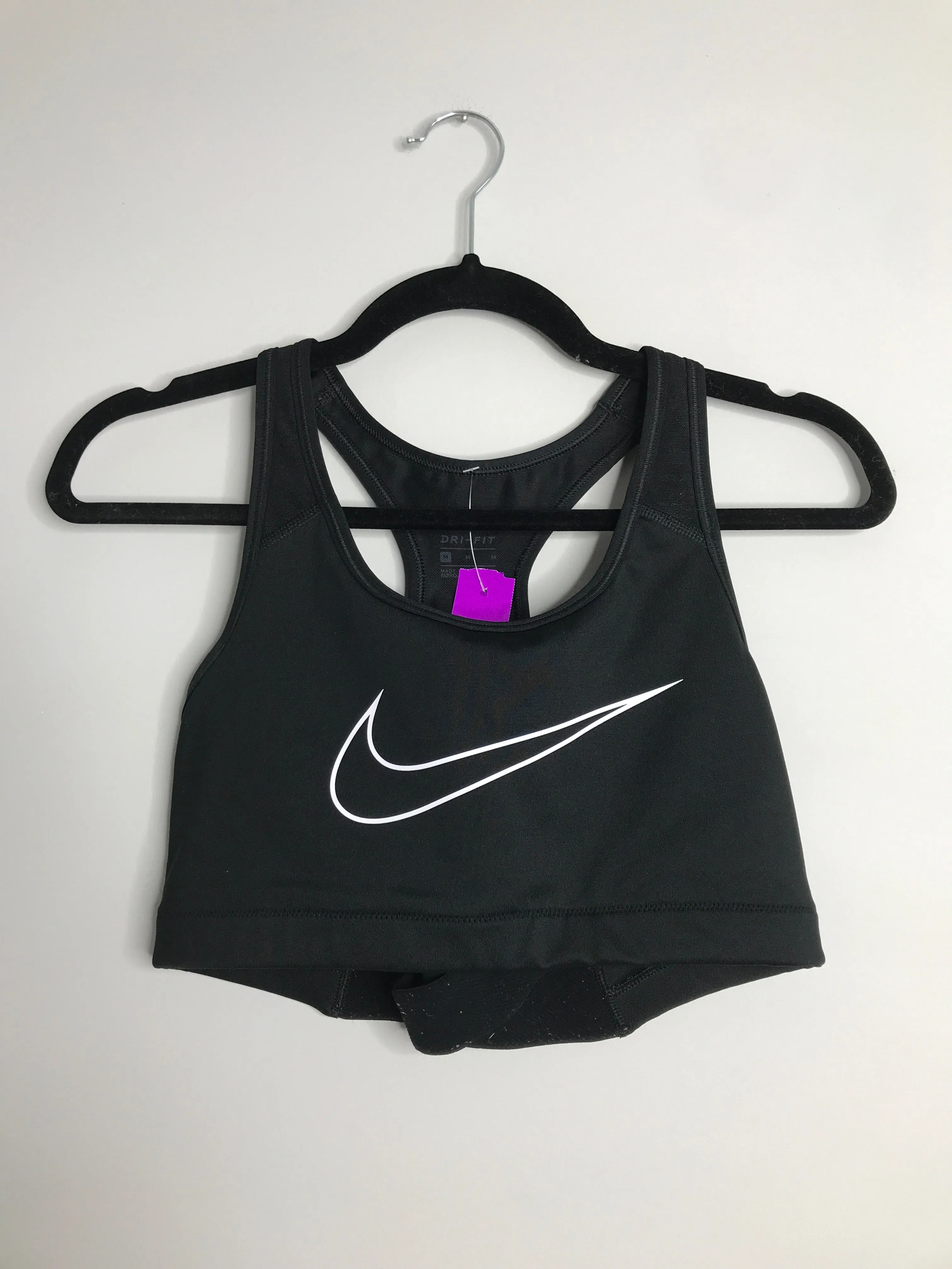 Womens Size Med Misses Black Nike Athletic Sports Bra