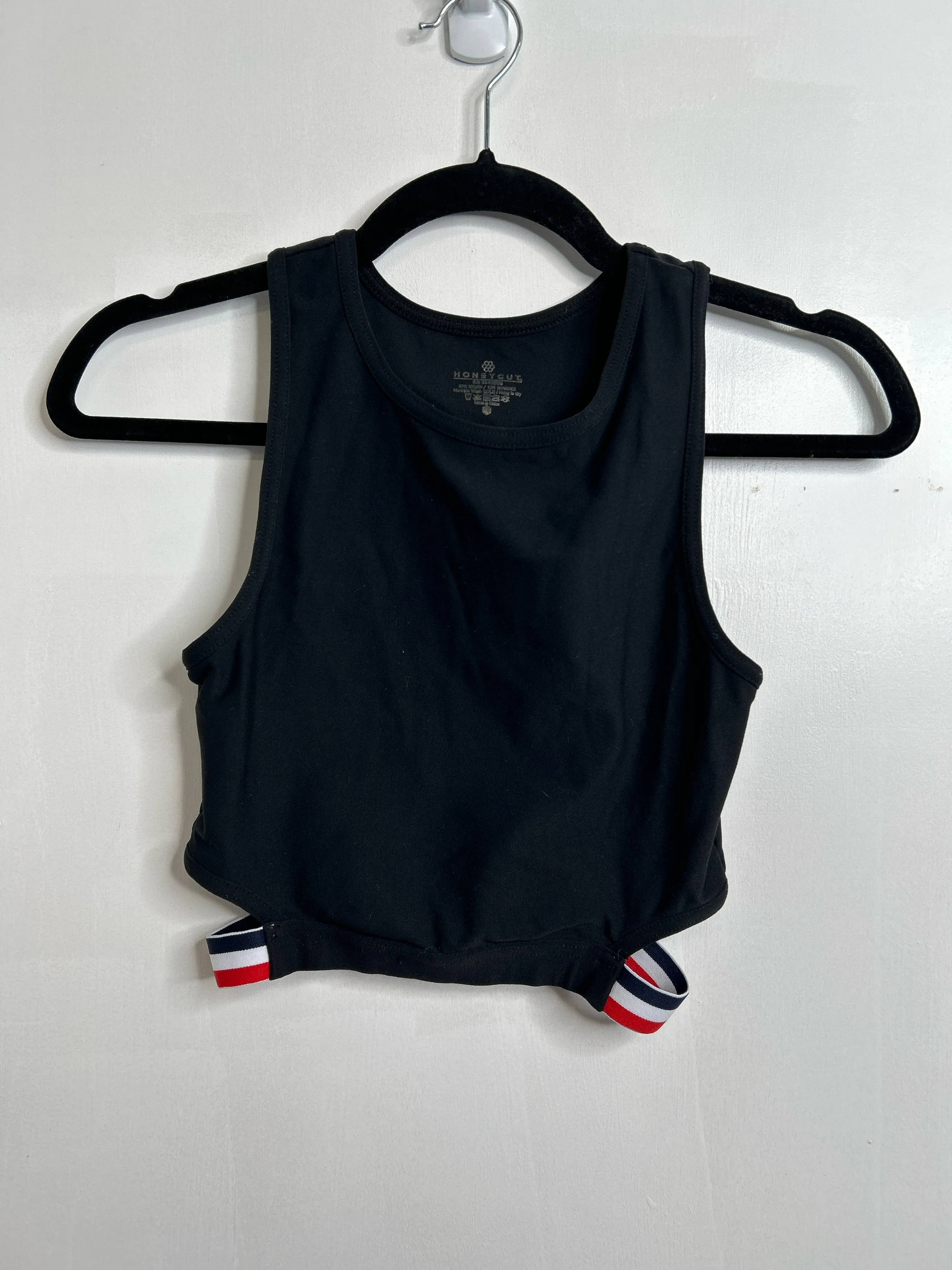 Womens Size XSm Misses Black Honeycut Athletic Top