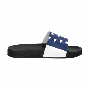 Womens Slide Sandals - Stars and Stripes Print