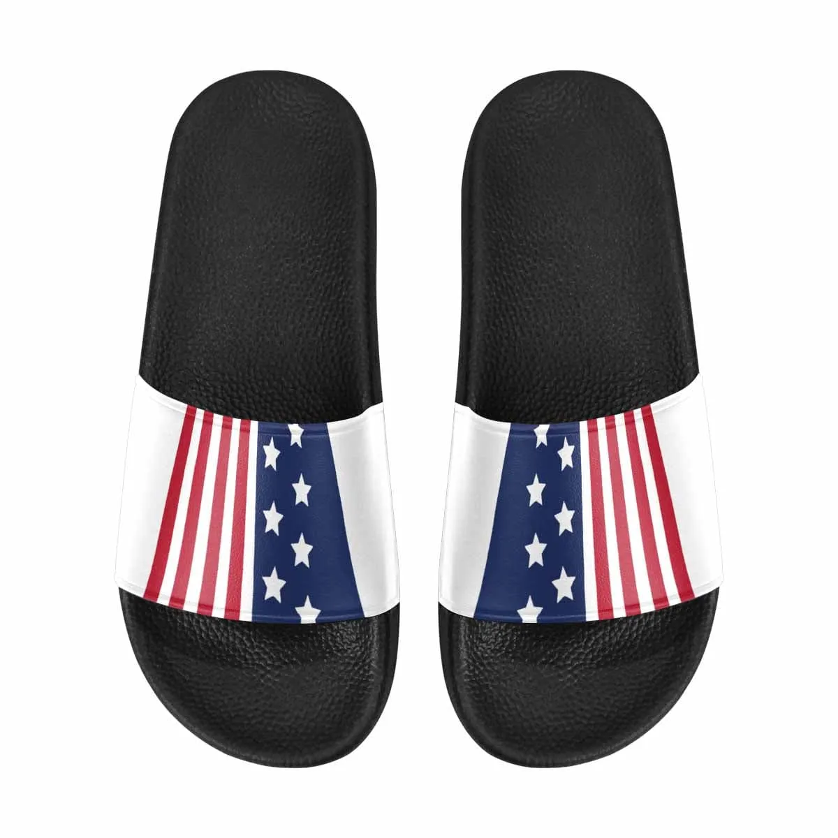 Womens Slide Sandals - Stars and Stripes Print