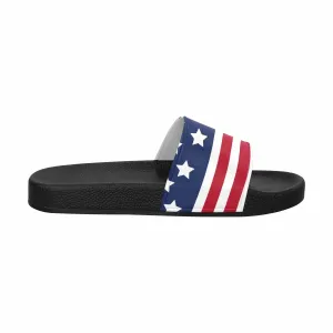 Womens Slide Sandals - Stars and Stripes Usa Flag Print