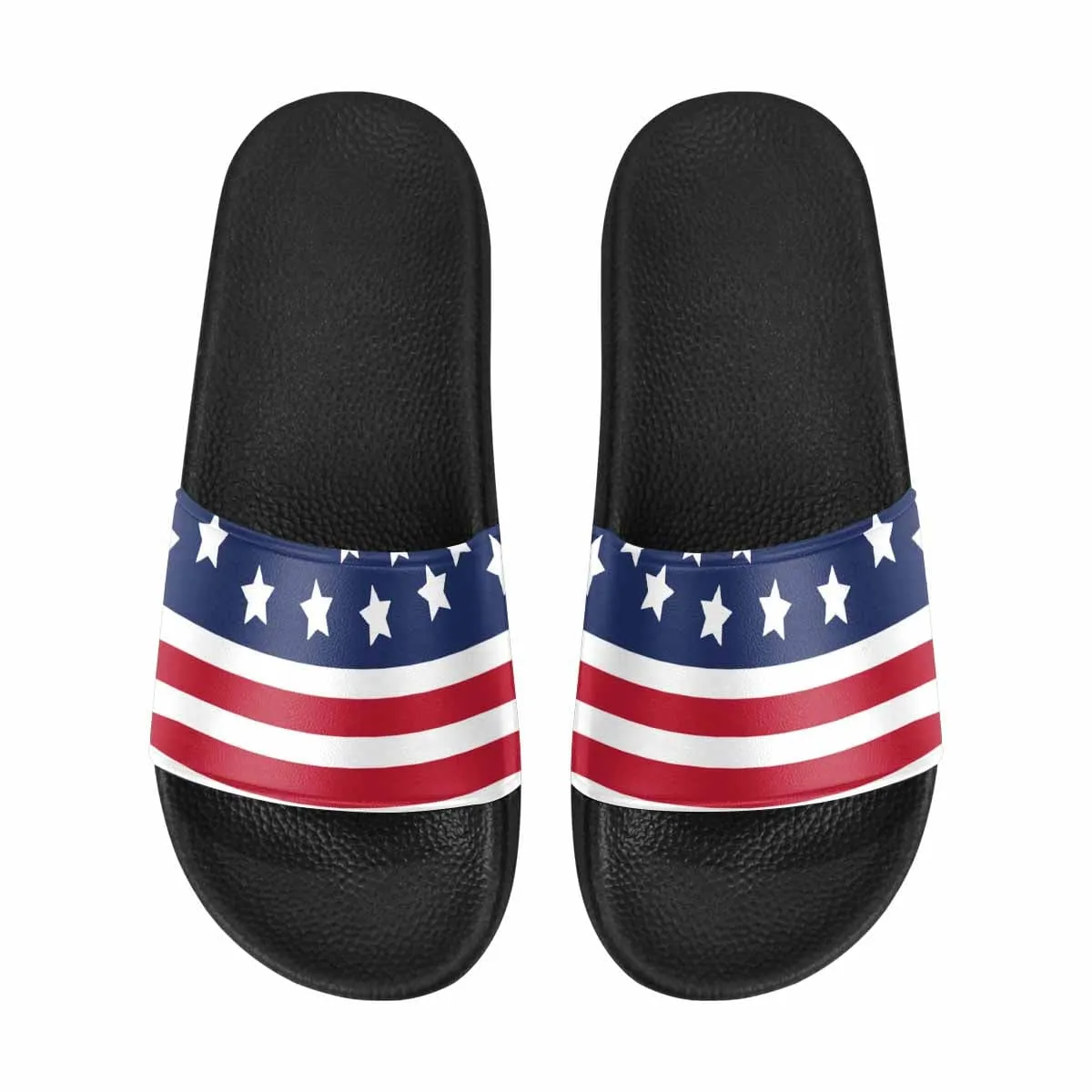 Womens Slide Sandals - Stars and Stripes Usa Flag Print