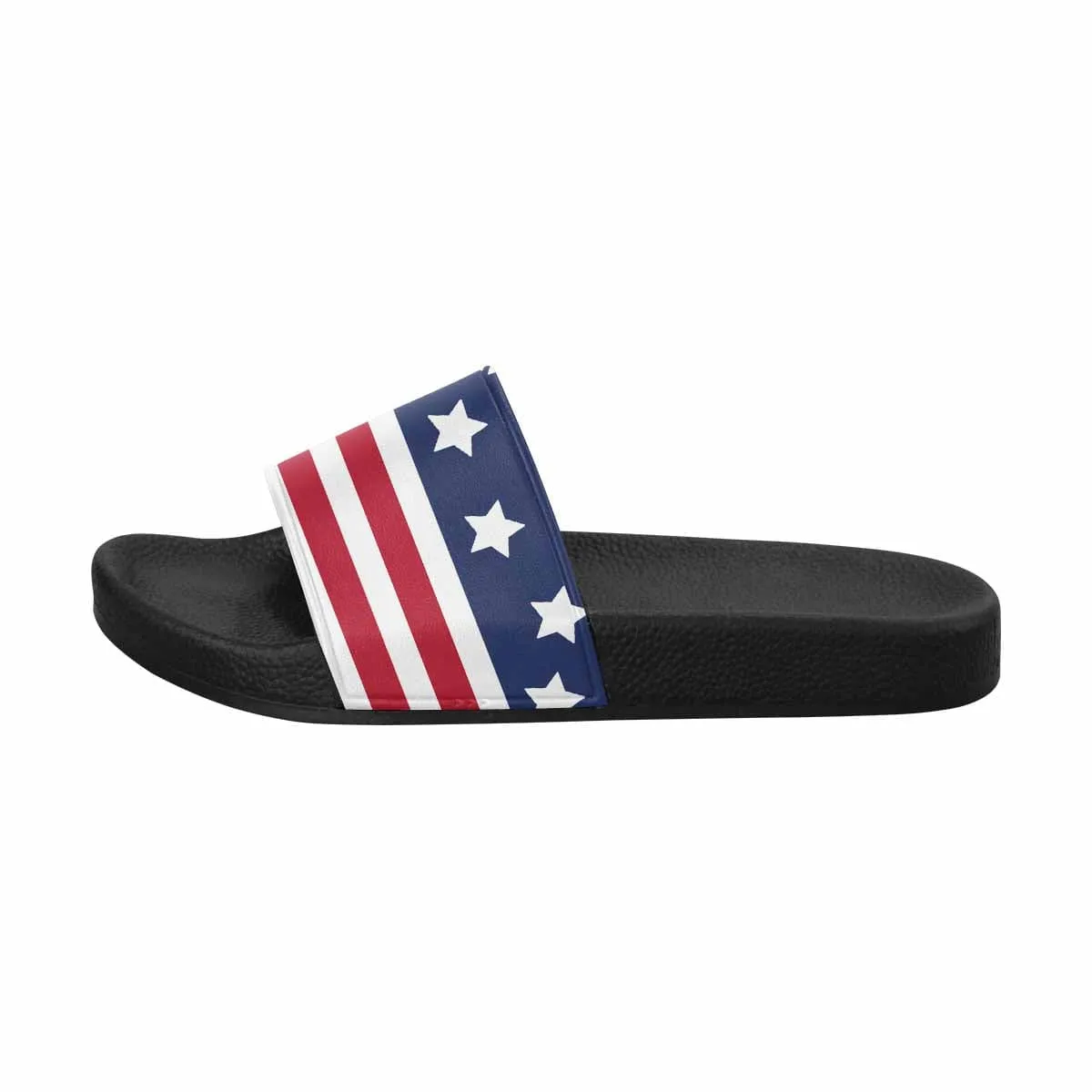 Womens Slide Sandals - Stars and Stripes Usa Flag Print