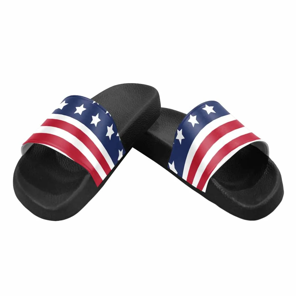 Womens Slide Sandals - Stars and Stripes Usa Flag Print